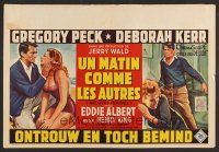 8j569 BELOVED INFIDEL Belgian '59 Peck as F. Scott Fitzgerald & Deborah Kerr as Sheila Graham!