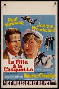 8j686 NEW KIND OF LOVE Belgian '63 Paul Newman loves Joanne Woodward, different art!