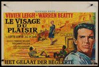 8j705 ROMAN SPRING OF MRS. STONE Belgian '61 different art of Warren Beatty & Vivien Leigh!