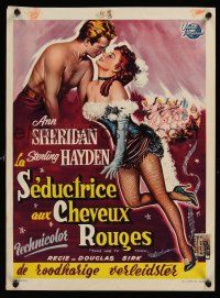 8j728 TAKE ME TO TOWN Belgian '53 Bos art of sexy Ann Sheridan & Sterling Hayden!
