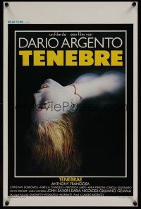 8j731 TENEBRE Belgian '82 Dario Argento giallo, wild artwork of corpse!