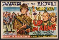 8j745 UP IN ARMS Belgian '40s Wik art of funnyman Danny Kaye & sexy Dinah Shore!