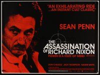 8j234 ASSASSINATION OF RICHARD NIXON British quad '04 Sean Penn in the mad story of a true man!