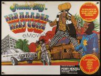 8j266 HARDER THEY COME British quad R77 Jimmy Cliff, Jamaican reggae music, really cool art!