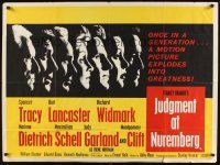 8j274 JUDGMENT AT NUREMBERG British quad '61 Spencer Tracy, Judy Garland, Burt Lancaster, Dietrich