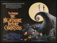 8j283 NIGHTMARE BEFORE CHRISTMAS advance British quad '93 Tim Burton, Disney, great cartoon image!