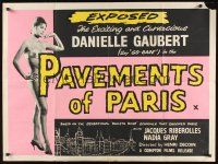 8j290 PAVEMENTS OF PARIS British quad '61 Henri Decoin, super sexy full-length Danielle Gaubert!