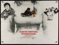8j306 STRAW DOGS British quad '72 directed by Sam Peckinpah, Dustin Hoffman & Susan George!