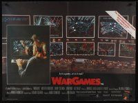 8j314 WARGAMES British quad '83 teen Matthew Broderick plays video games to start World War III!