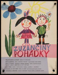 8j228 ZUZANCINY POHADKY Czech 11x16 '60s Vladimir Lehky artwork of children!