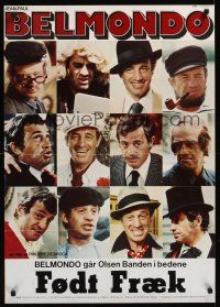8j364 INCORRIGIBLE Danish '75 many great images of Jean-Paul Belmondo in disguise!