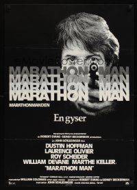 8j388 MARATHON MAN Danish '76 cool image of Dustin Hoffman, John Schlesinger classic thriller!