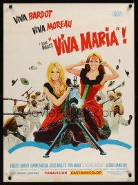 8j431 VIVA MARIA Danish '65 Louis Malle, sexiest French babes Brigitte Bardot & Jeanne Moreau!