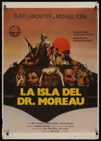 8j118 ISLAND OF DR. MOREAU Spanish '77 Michael York, Burt Lancaster, images of monsters!