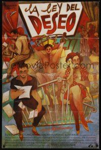 8j125 LAW OF DESIRE Spanish '87 Pedro Almodovar's La ley del deseo, Antonio Banderas, Ceesepe art!