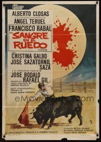 8j138 SANGRE EN EL RUEDO Spanish '69 MCP matador toreador bullfighting art!