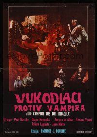 8j013 HELL'S CREATURES Yugoslavian '68 Paul Naschy, Manuel Manzaneque, wild horror!