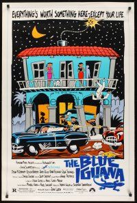8k074 BLUE IGUANA  1sh '88 Dylan McDermott, really cool artwork of gangsters!