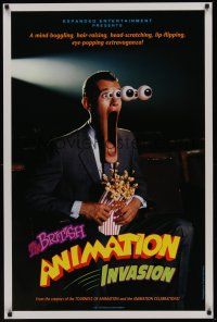 8k085 BRITISH ANIMATION INVASION  1sh '91 wacky image from eye-popping extravaganza!