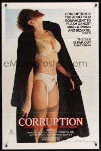 8k119 CORRUPTION  1sh '83 one man's far out fantasy sex is another man's reality!