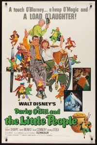 8k128 DARBY O'GILL & THE LITTLE PEOPLE  1sh R77 Disney, Sean Connery, it's leprechaun magic!