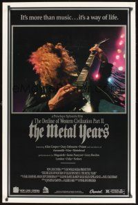 8k140 DECLINE OF WESTERN CIVILIZATION 2  1sh '88 Metal Years, Megadeth's Dave Mustaine shredding!