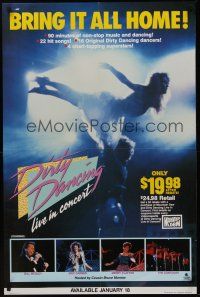 8k149 DIRTY DANCING: LIVE IN CONCERT video 1sh '88 Bill Medley, Eric Carmen, Merry Clayton!