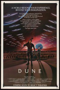 8k164 DUNE advance 1sh '84 David Lynch sci-fi epic, Kyle MacLachlan in a world beyond imagination!