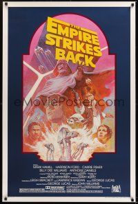 8k176 EMPIRE STRIKES BACK  1sh R82 George Lucas sci-fi classic, cool artwork by Tom Jung!