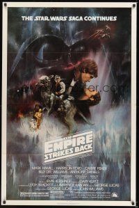 8k178 EMPIRE STRIKES BACK GWTW 1sh '80 George Lucas sci-fi classic, cool artwork by Kastel!
