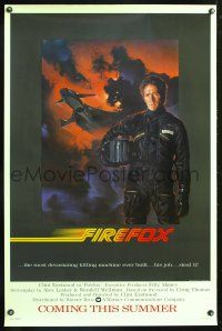 8k203 FIREFOX advance 1sh '82 cool C.D. de Mar art of killing machine, Clint Eastwood!