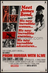 8k220 FROM RUSSIA WITH LOVE  1sh R80 Sean Connery is Ian Fleming's James Bond 007!