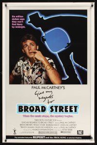 8k235 GIVE MY REGARDS TO BROAD STREET  1sh '84 great portrait image of Paul McCartney!
