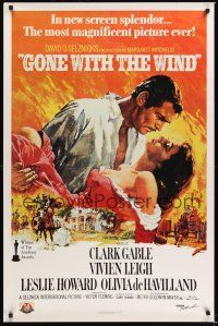 8k238 GONE WITH THE WIND  1sh R89 Clark Gable, Vivien Leigh, Terpning art, all-time classic!