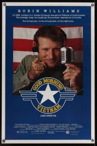 8k240 GOOD MORNING VIETNAM  1sh '87 Vietnam War radio DJ Robin Williams, directed by Barry Levinson