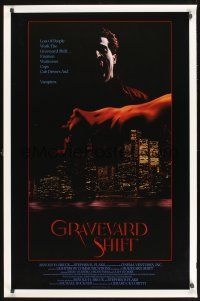 8k244 GRAVEYARD SHIFT int'l 1sh '87 Michael A. Miranda, art of vampire in big city!