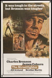 8k259 HARD TIMES int'l 1sh '75 Walter Hill, Dippel art of Charles Bronson, The Streetfighter!