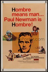 8k276 HOMBRE  1sh '66 Paul Newman, Fredric March, directed by Martin Ritt, it means man!