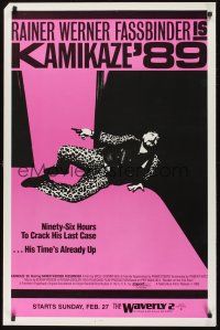 8k307 KAMIKAZE '89 advance 1sh '83 Rainer Werner Fassbinder, Franco Nero!