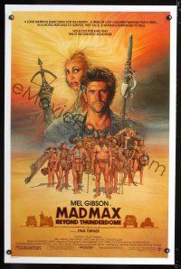 8k361 MAD MAX BEYOND THUNDERDOME  1sh '85 art of Mel Gibson & Tina Turner by Richard Amsel!