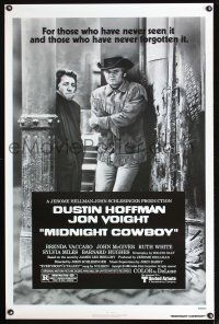 8k387 MIDNIGHT COWBOY  1sh R80 Dustin Hoffman, Jon Voight, John Schlesinger!