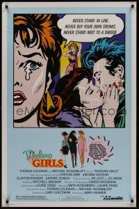8k396 MODERN GIRLS  1sh '86 Cynthia Gibb, Virginia Madsen, Daphne Zuniga, great pop art!