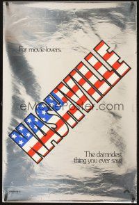 8k409 NASHVILLE foil teaser 1sh '75 Robert Altman, cool title artwork!