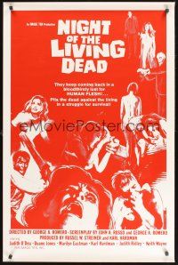 8k416 NIGHT OF THE LIVING DEAD  1sh R78 George Romero zombie classic, they lust for human flesh!
