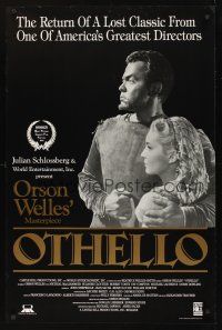 8k433 OTHELLO  1sh R92 Orson Welles in the title role w/pretty Fay Compton, Shakespeare!