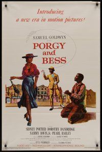 8k454 PORGY & BESS  1sh '59 art of Sidney Poitier, Dorothy Dandridge & Sammy Davis Jr.!