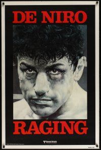 8k468 RAGING BULL teaser 1sh '80 Martin Scorsese, classic close up boxing image of Robert De Niro!