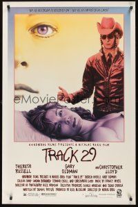 8k627 TRACK 29  1sh '88 Nicholas Roeg, cool image of Gary Oldman, sexy Theresa Russell!