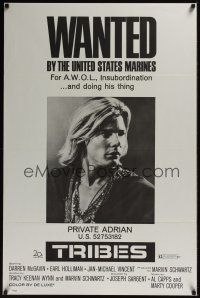 8k629 TRIBES  1sh '71 Jan-Michael Vincent is wanted by the United States Marines!