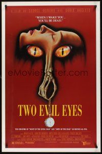 8k637 TWO EVIL EYES  1sh '90 Dario Argento & George Romero's Due occhi diabolici, creepy horror art